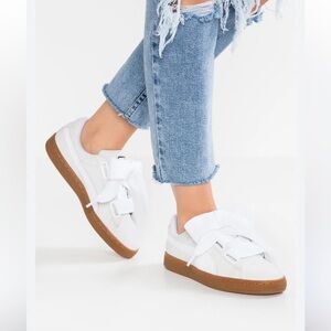 Puma Basket Heart Sneakers with Wide Laces